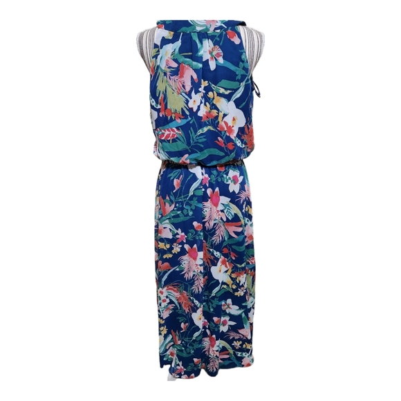 Sandra Darren Tie neck Sleeveless Floral print Maxi Dress - Picture 8 of 8
